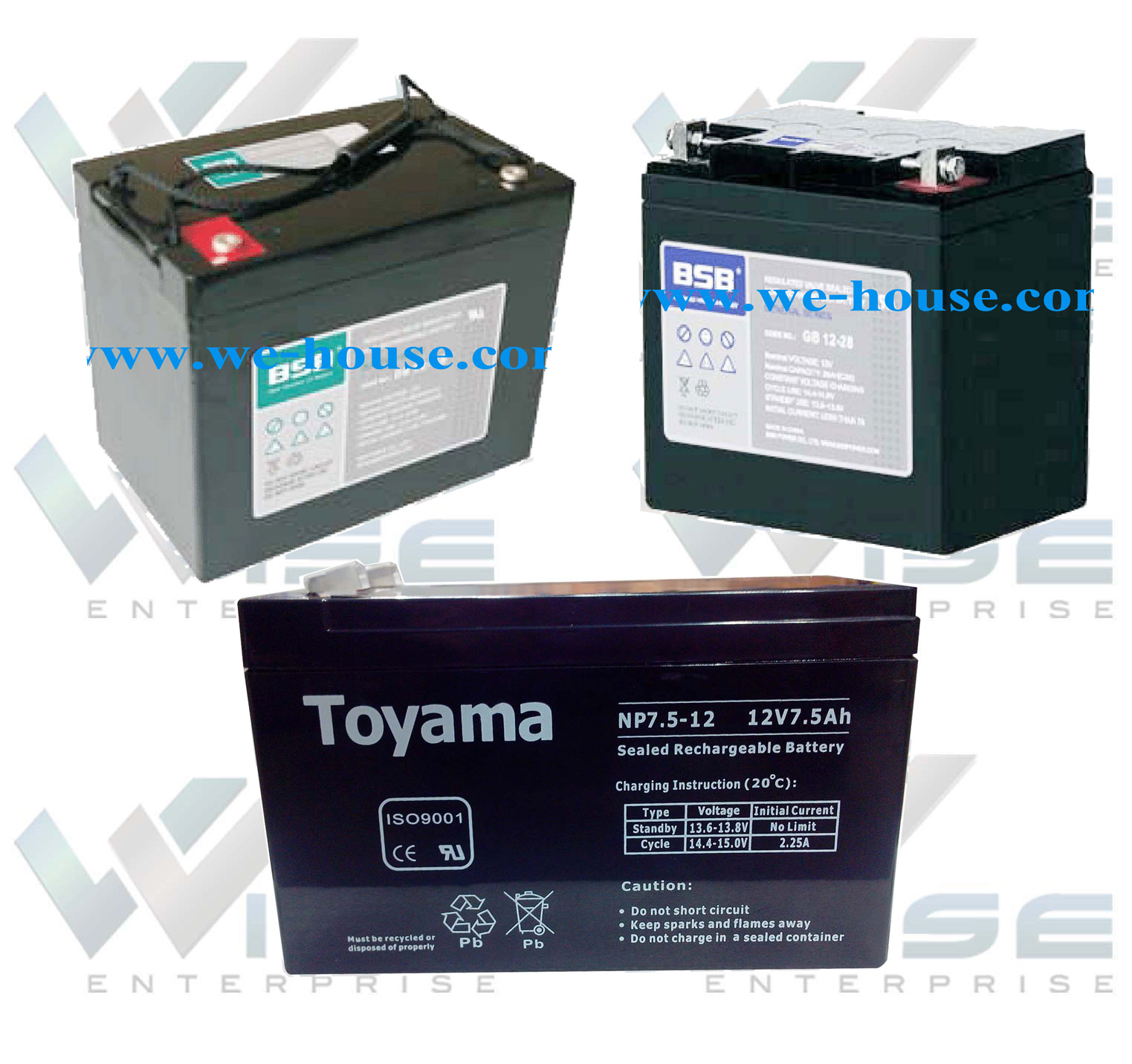 แบตเตอรี่เครื่องสำรองไฟ/ไฟฉุกเฉิน Sealed Load Acid Batteries
