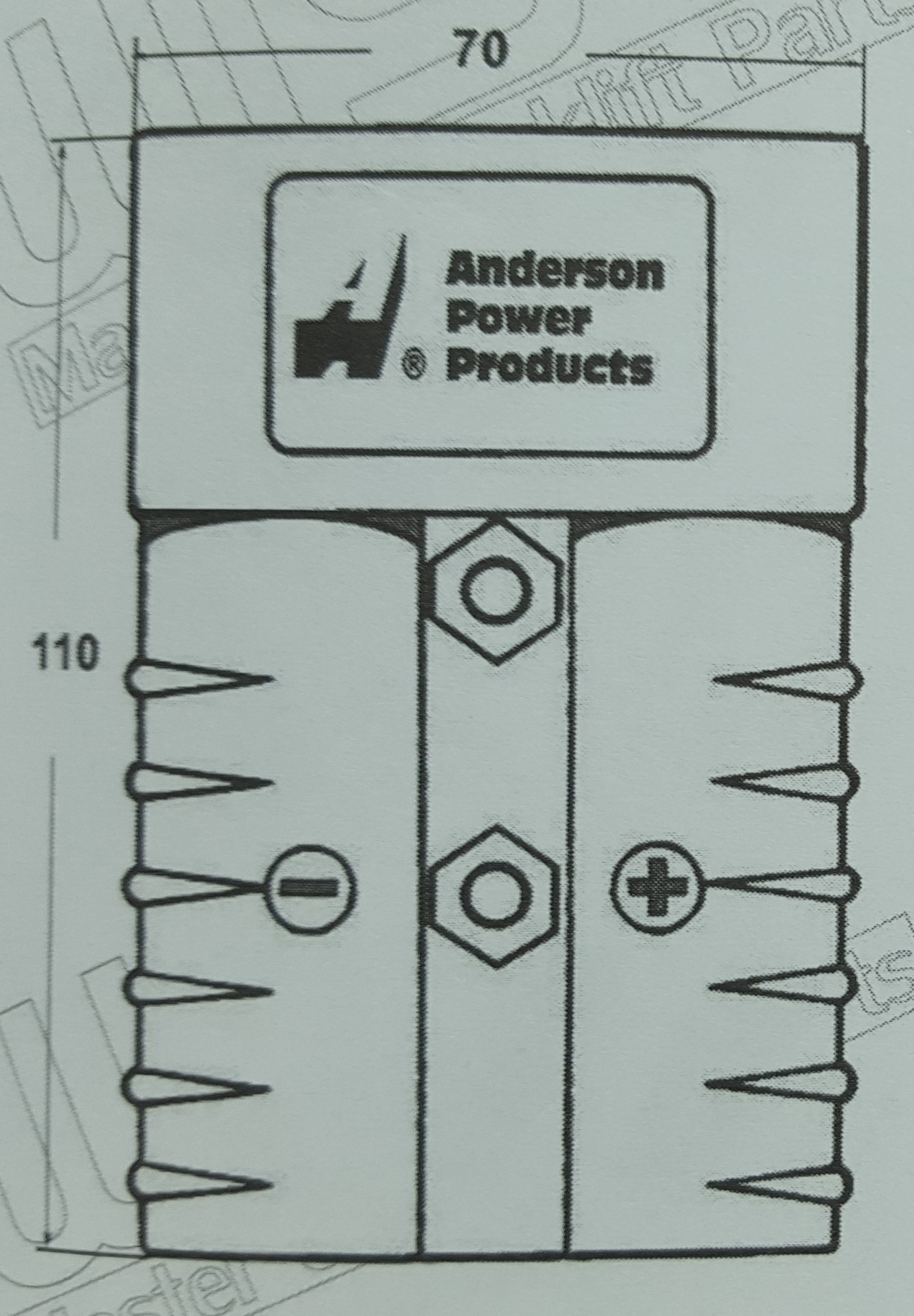 Connector, ANDERSON, SB350 Gray