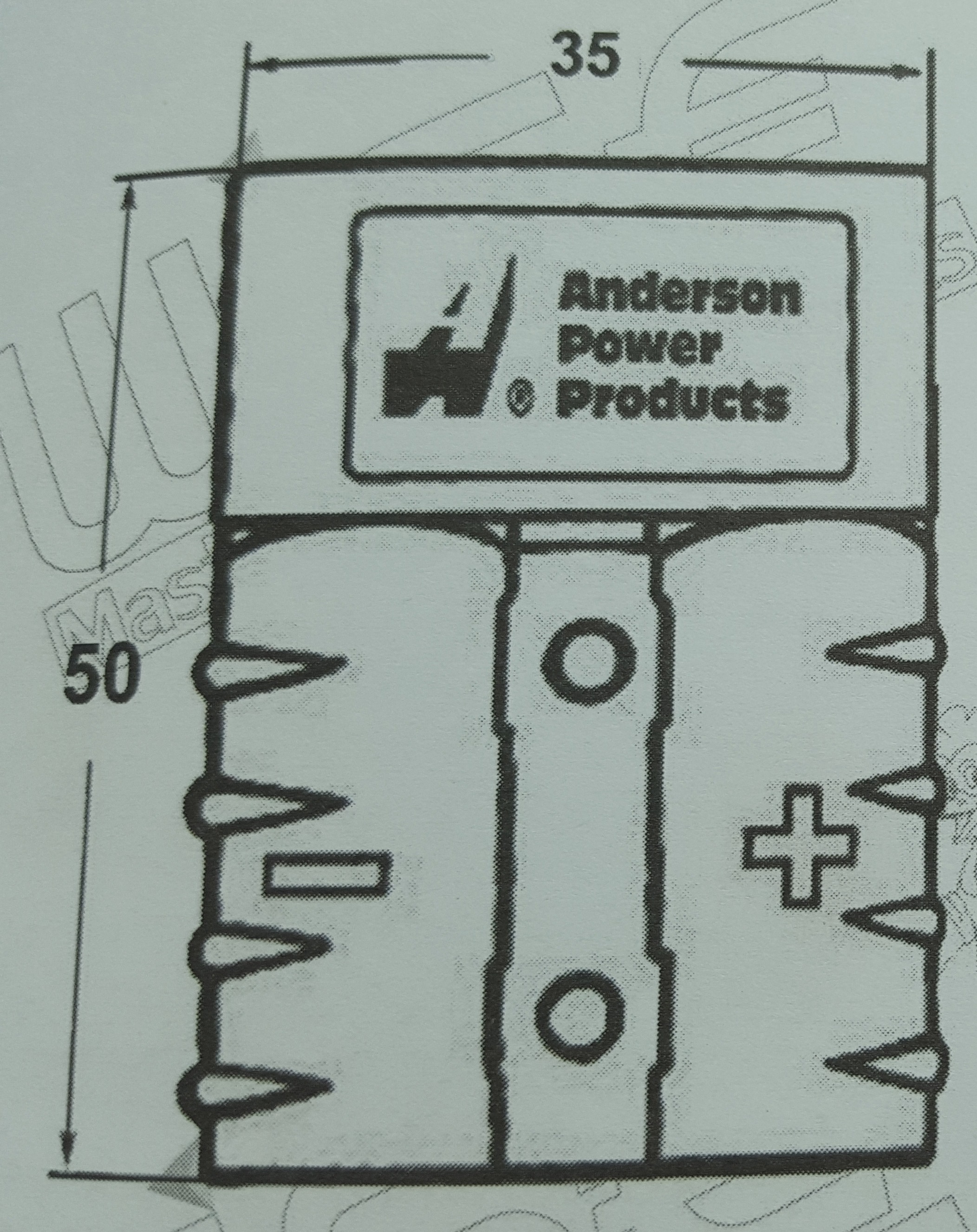 Connector, ANDERSON, SB50 Gray