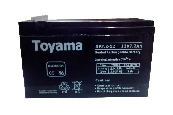 แบตเตอรี่แห้งโทยาม่า Toyama VRLA Batteries (SLA) แบตเตอรี่เครื่องสำรองไฟ แบตเตอรี่ไฟฉุกเฉิน