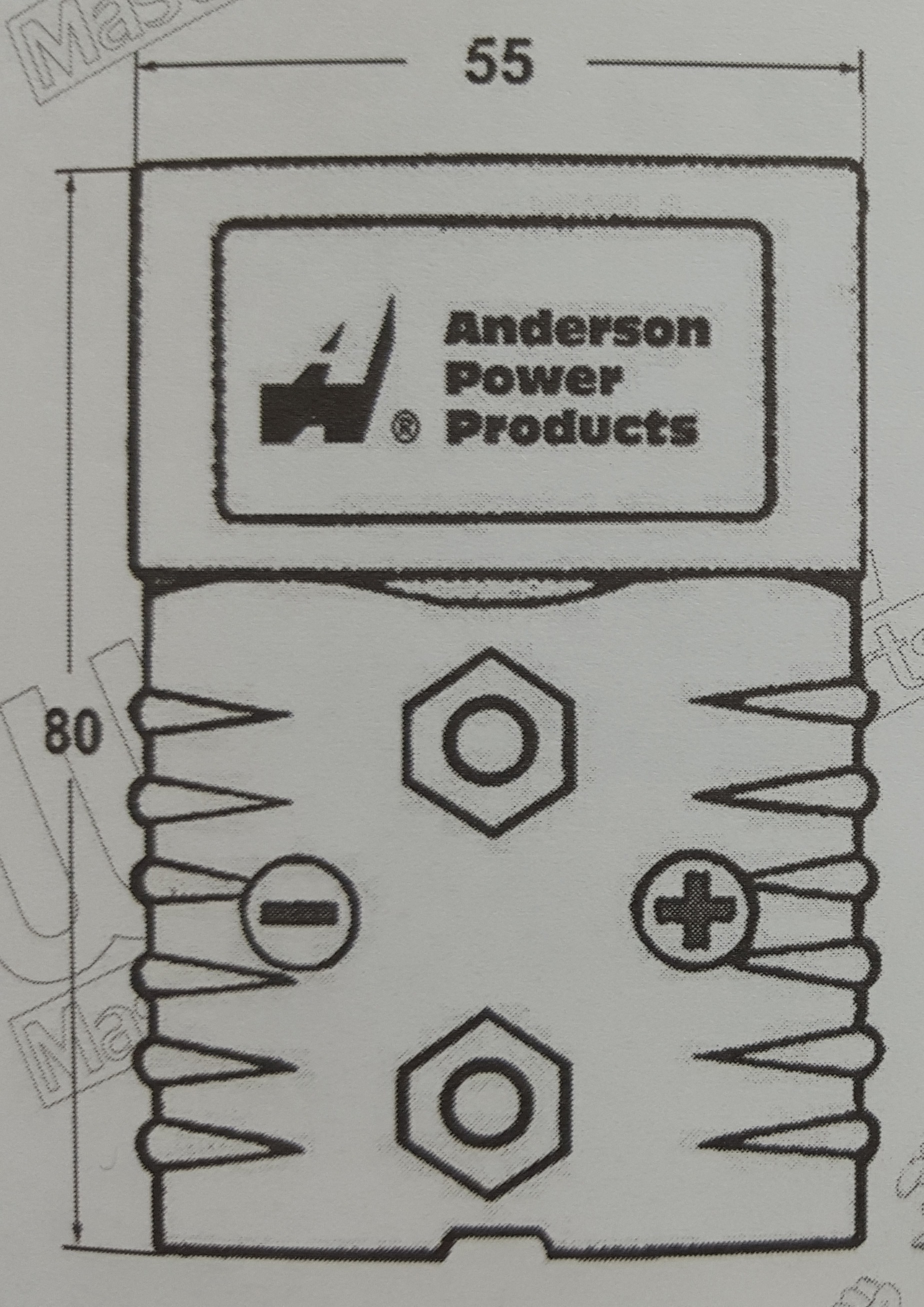 Connector, ANDERSON, SB175 Blue